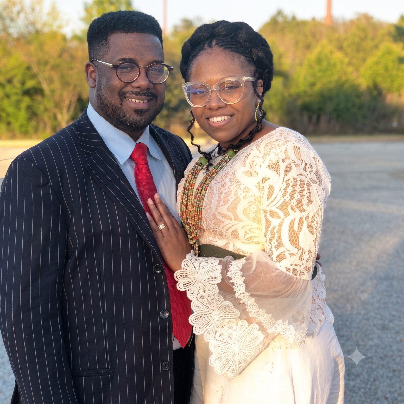 Bishop G. F. Austin III with his wife Stacy, standing together in ministry